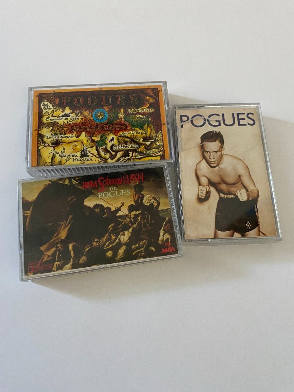 LOT OF 3 VINTAGE POGUES CASSETTE (TESTED AND WORKS) PREOWNED